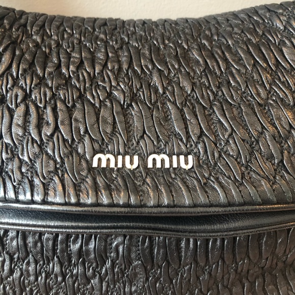 Beautiful Miu Miu by Prada Matelasse Black Supple leather Bag - Picture 2 of 13